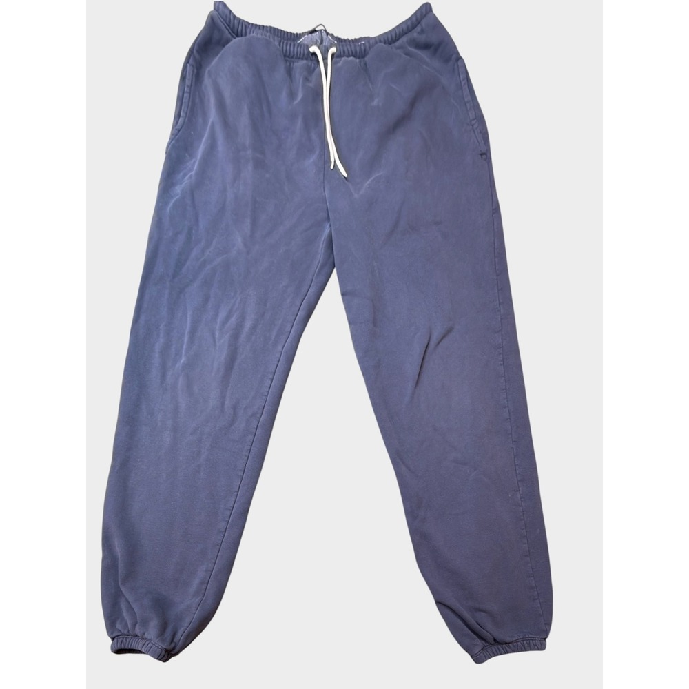 John Galt Brandy Melville Navy Blue Fleece Jogger Sweatpants One Size. t10